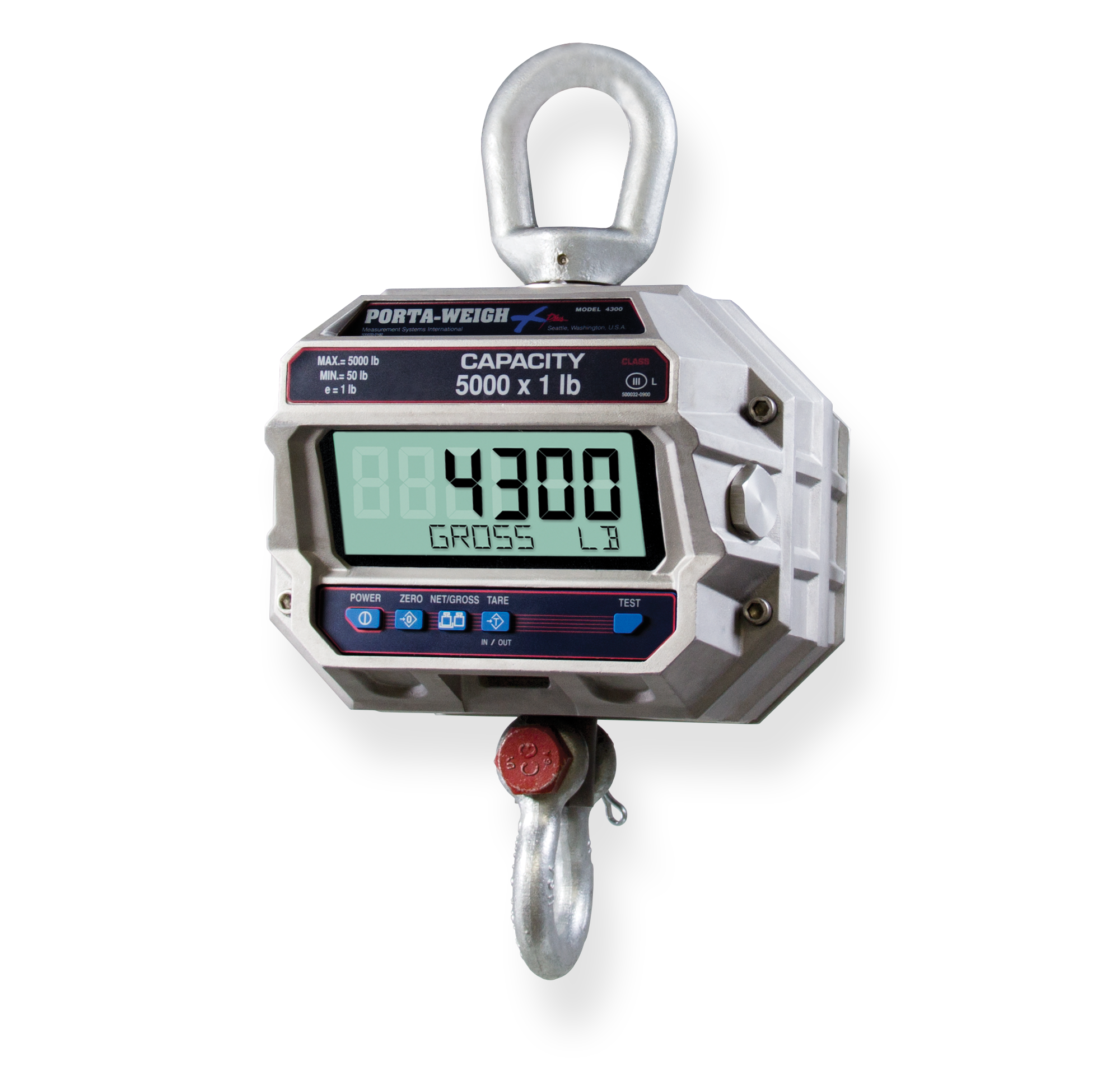 1 Ton Digital Crane Scale Hanging Scale with Remote Rechargeable LED  Display