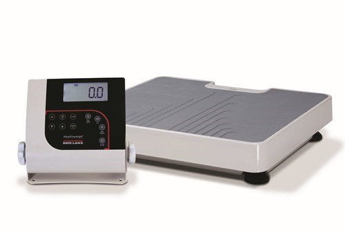 MEASURETEK Physician Scale: Mechanical, 200kg/450 lb, kg/lb, 10 3/4 in  Weighing Surface Wd